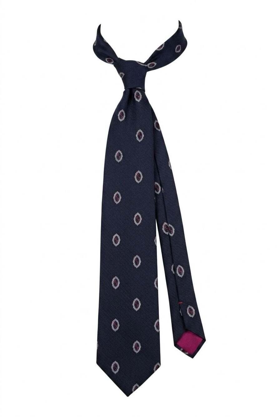 Vintage Wemlon by Wembley Geometric Pattern Necktie